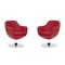 Manhattan Comfort Caisson Faux Leather Swivel Accent Chair in Red and Polished Chrome, PK2 2-AC028-RD - alternate 1